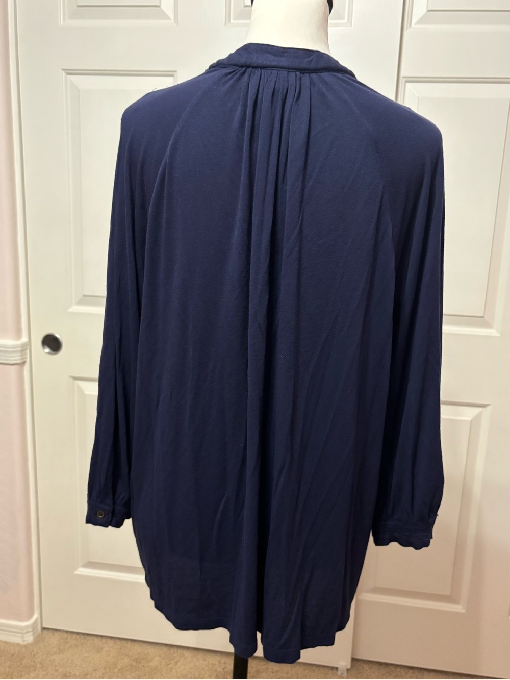 Knox Rose Navy Embroidered Peasant Tunic - Picture 7 of 11